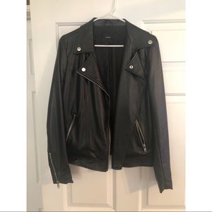 Black leather jacket
